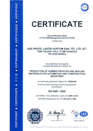     ISO 9001: 2000